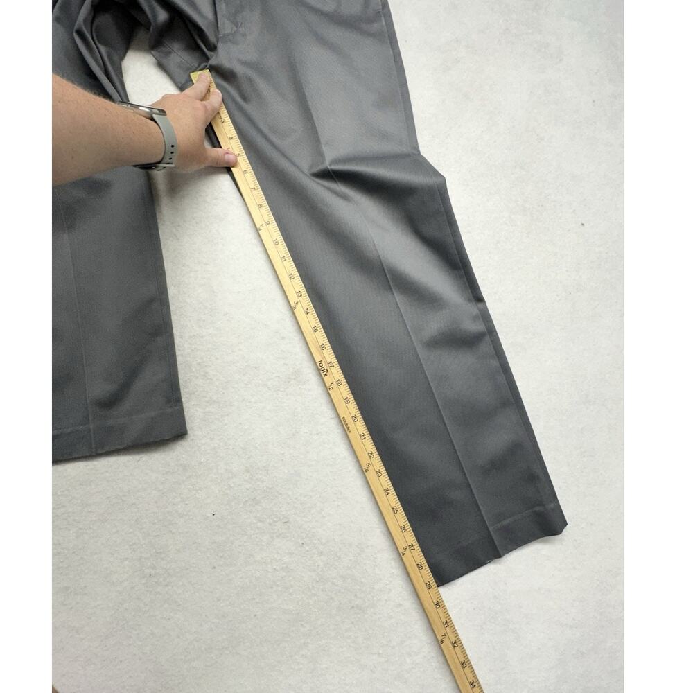 Perry Ellis Mens Pants Adult Gray Portfolio Flat Front Straight Dress 32 X 30 - Picture 6 of 7
